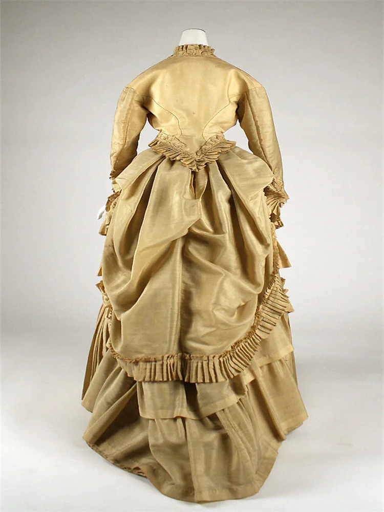 Викторианское платье дню Эдвардиана 1870-х годов колониальное гражданской войны