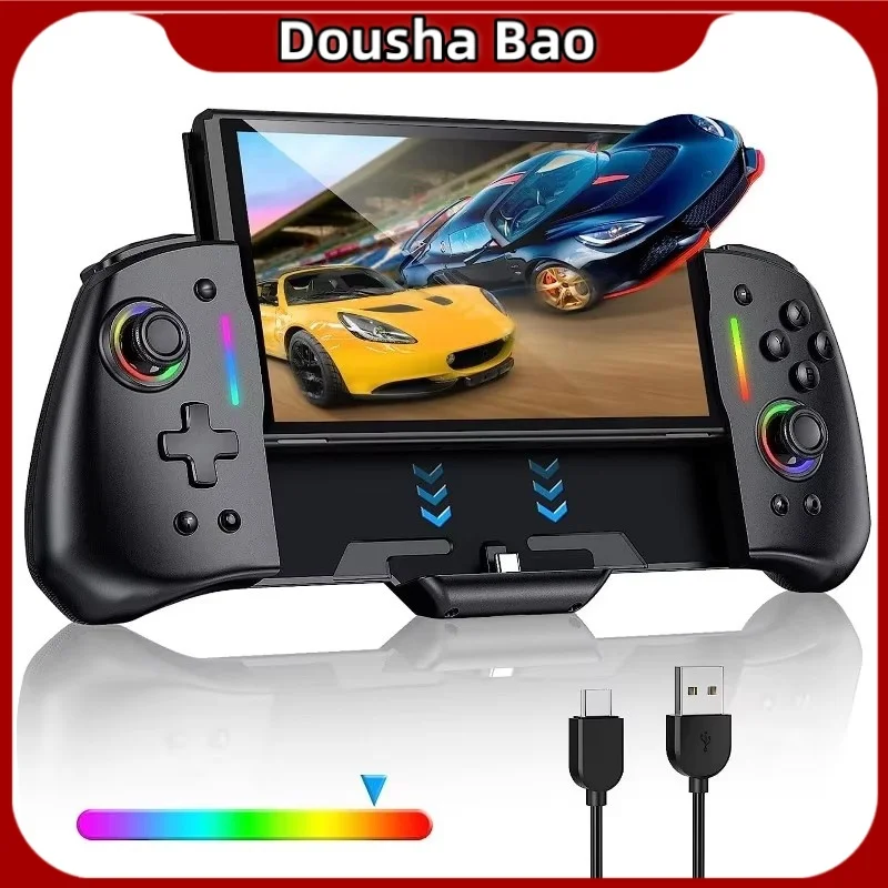 Linyuvo Switch Oled Plug In Games Controller Rgb Красочный световой эффект Задняя клавиша