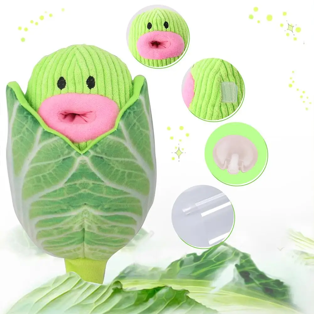 

NEW 2-in-1 Pet Stuffed Plush Toys Cabbage Corn Shape Bite-resistant Sound Squeaky Toys For Small Medium Dogs