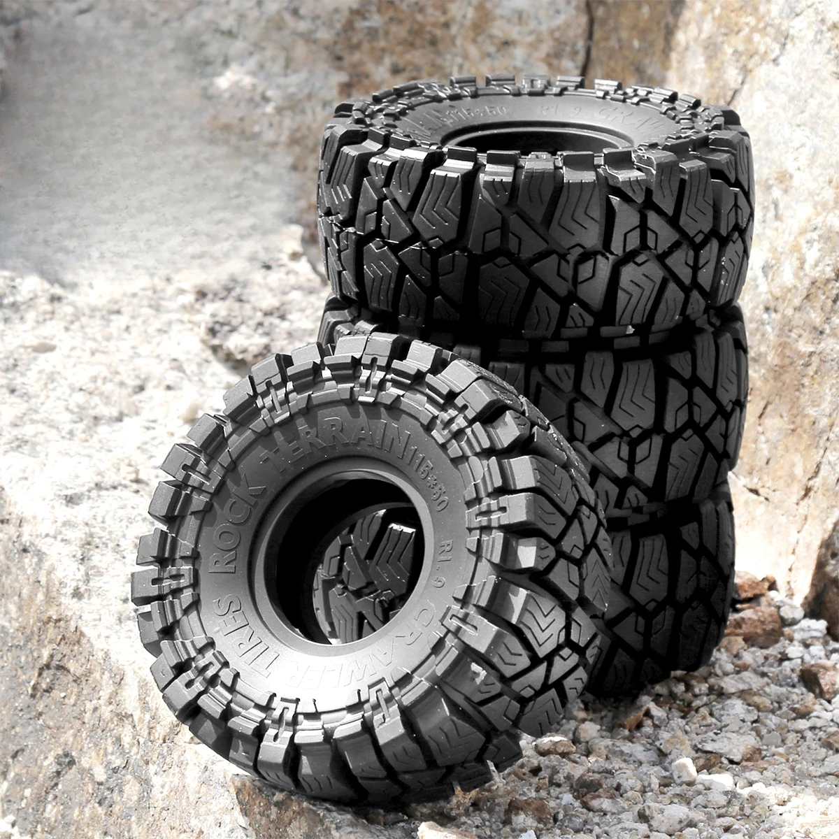 Резиновые шины Rock 4 шт. 115 мм 1 9 дюйма колесные для радиоуправляемого гусеничного
