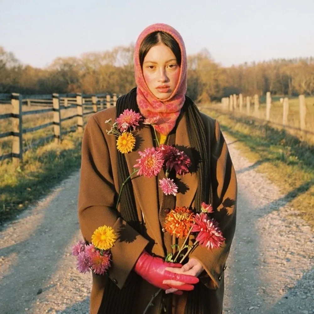 Шерстяная Балаклава Y2K женская вязаная уличная теплая шапка унисекс с капюшоном