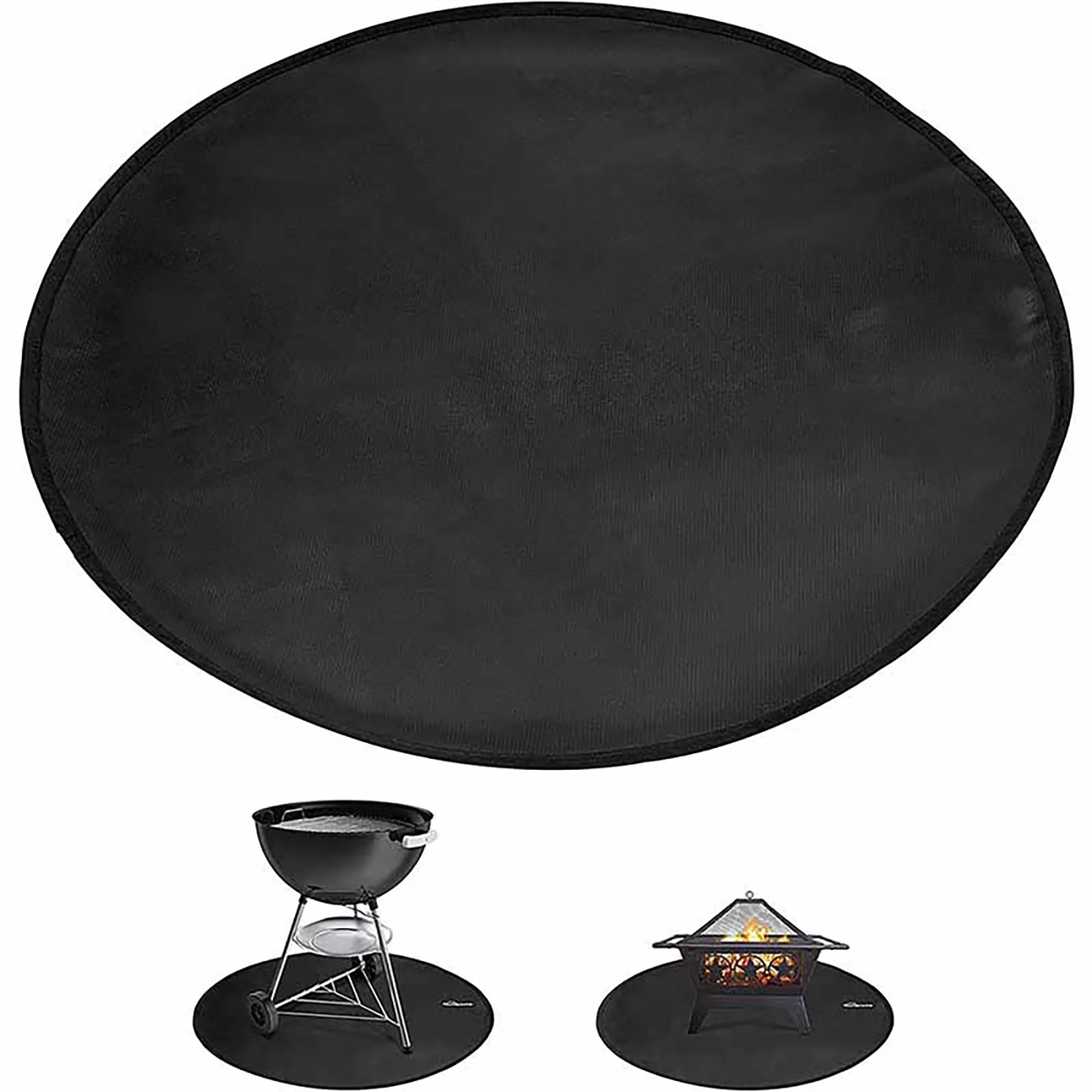 

28/32/36inch Round BBQ Pad Under Grill Mat Fireproof For Outdoor Fire Griddle Cooking Flat Top Gas Portable Charcoal Grills
