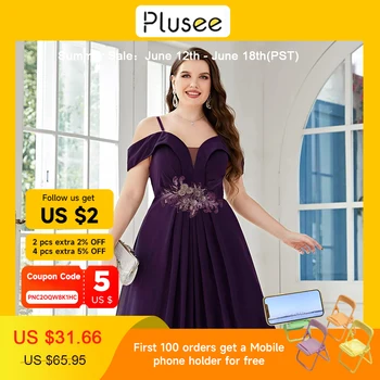 Plus Size Women Dresses Wedding Bridesmaid Applique Elegant Halter Dresses Fashion Solid Color Large Size Female Evening Dresses 1