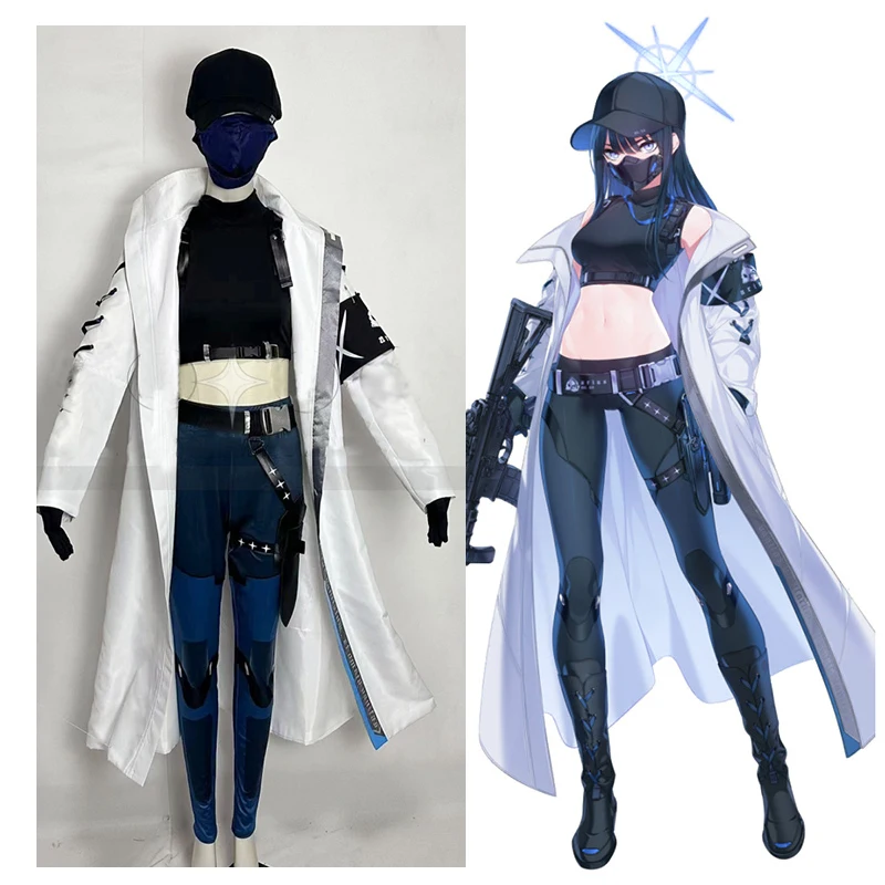 Косплей голубой архив Cos Jomae Saori красивый черный тонкий короткий женский костюм на