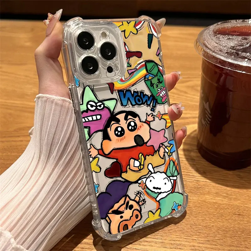 Фото Чехол для телефона с изображением Crayons-Shin-chans для Xiaomi 17T Pro 5G 15T 12T 15 F7 Ultra POCO F7 M7 X4 X5 X7 X8 Pro Max, мягкий прозрачный чехол для телефона №5