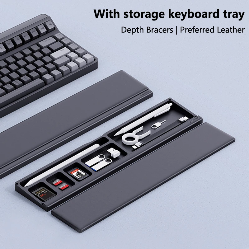 

1PC Hagibis Keyboard Wrist Rest Pad Ergonomic Soft Memory Foam Support Desktop Storage Box Easy Typing Pain Relief for Office