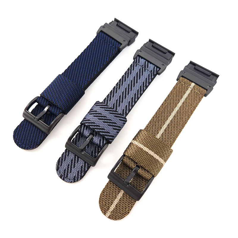 QuickFit 22mm Braided Nylons Strap For Garmin Forerunner 965 955 nylon nato watch band Replacement accessories