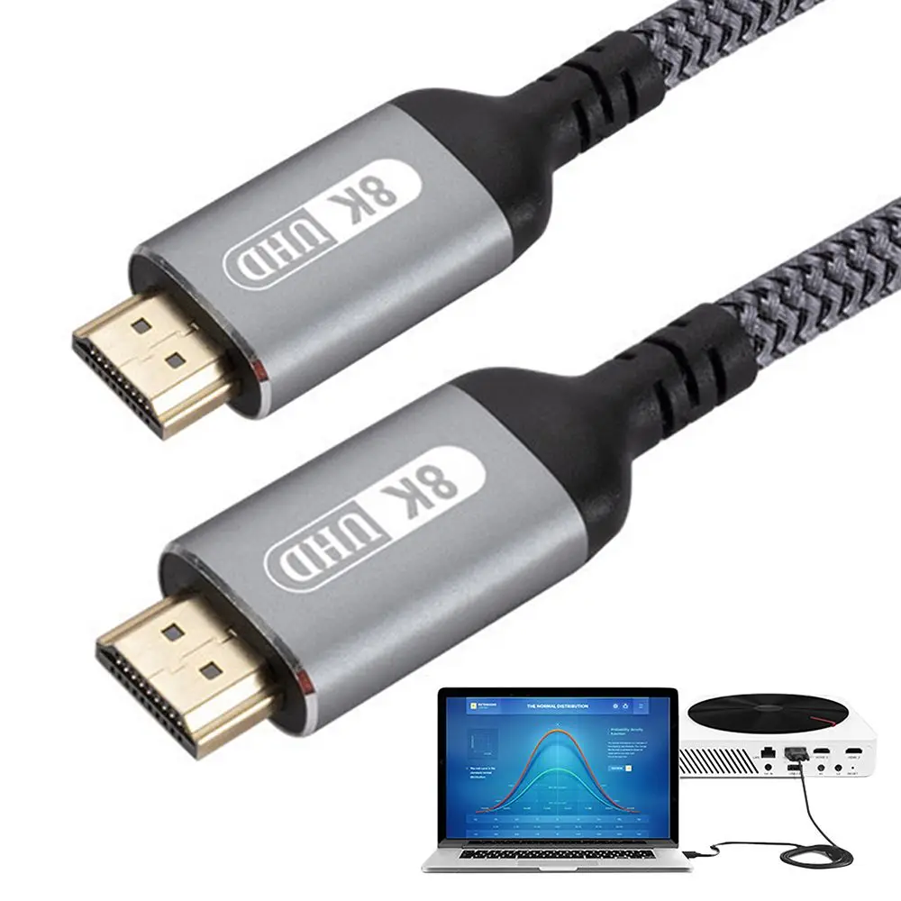 Кабель HDMI 2 1 премиум-разрешения 7680*4320/4K/2K 8K/60HZ HDR 48Gbps Ultra HD высокоскоростной шнур