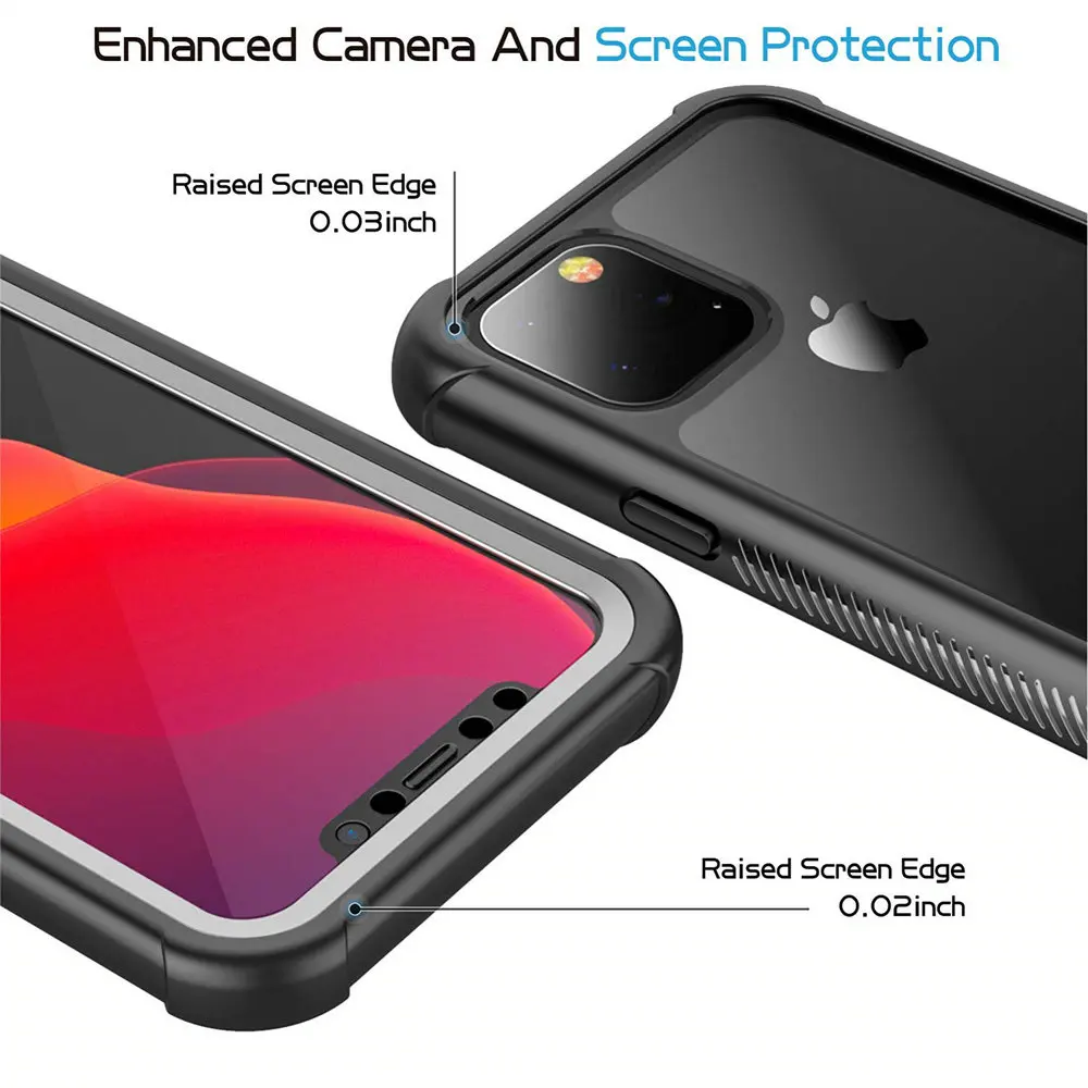 For Coque iPhone 12 Mini 11 Pro Max Case 360 Protection Crystal Back Cover for iPhone 11Pro Xr Xs Max X Shockproof Case iPhone12