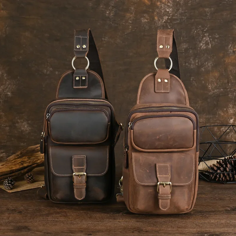 Рисунок 2 - Мужская нагрудная сумка из натуральной кожи