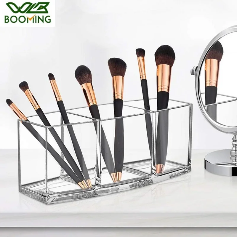 

WBBOOMING прозрачная акриловая Кисть для макияжа карандаш для бровей гребень аккуратный ящик для хранения 3 сетки ручка и держатель для красоты ...