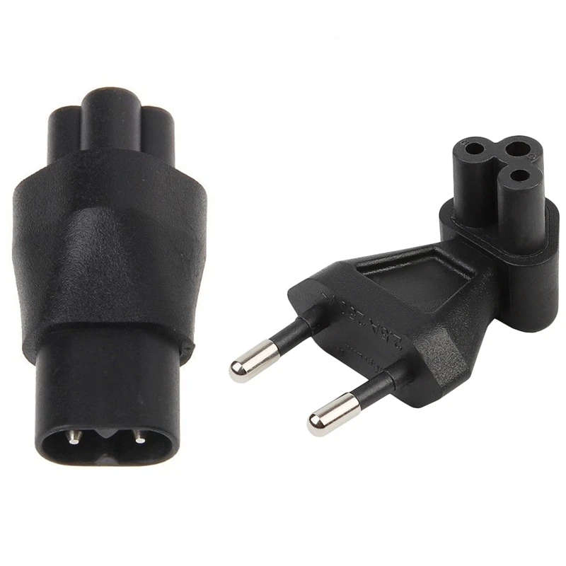 

IEC 320 C5 3-Pin Female To C8 2-Pin Male Plug Converter Power Supply & 2-Pin Eu Male To Iec 320 C5 Female Ac Adapter