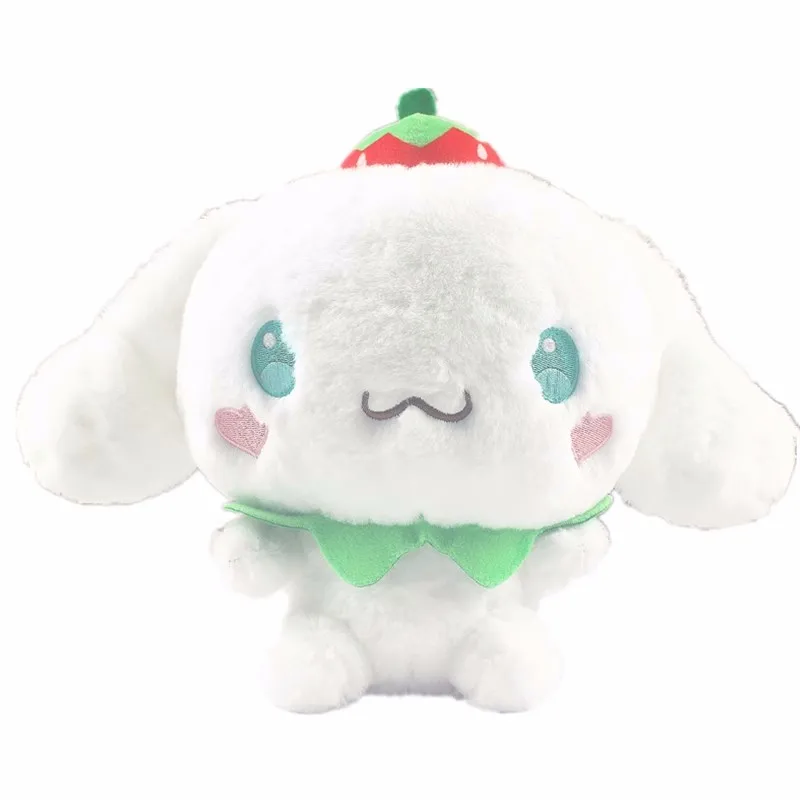 

Anime Cartoon Cute Cinnamorol Dog Strawberry Dressed Up Plush Toys Soft Stuffed Doll Children Birthday Gift 22cm