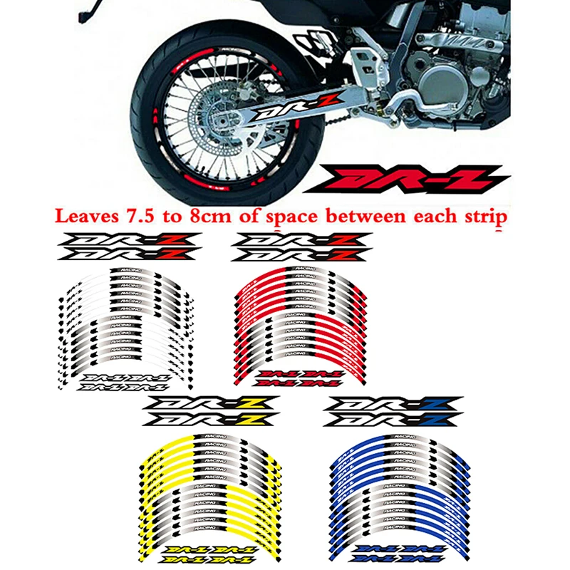 

Для SUZUKI DRZ DR-Z 400SM 2005-2021 наклейки на рукоятку и обод полосы колесные наклейки