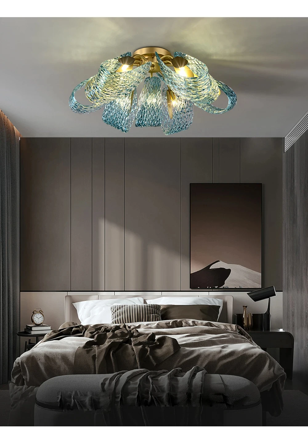 CX130EX G9 LED Funky Blue Beauty Desinger Медное стекло Lamparas De Techo 2024 Потолочная люстра Блеск