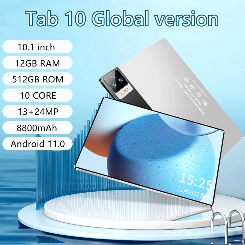 

10.1 inch Tablet pc 8GB RAM+128GB ROM Tablete android 10 inch electronic tablets Android 11.0 Tablette 10 core Tablette sale