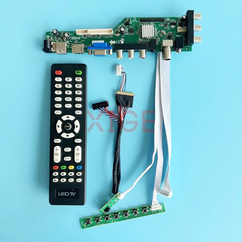 

Плата драйвера контроллера Fit B140XW02 B140XW03, цифровой сигнал DVB 2AV + USB + DHMI + VGA 1366*768, Семейный комплект «сделай сам», LVDS 40 Pin, 14 дюймов