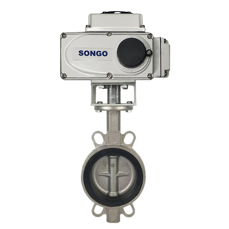 Тип ВКЛ./ВЫКЛ. DN100 4-дюймовый Электрический привод EPDM вафельный Нержавеющая сталь