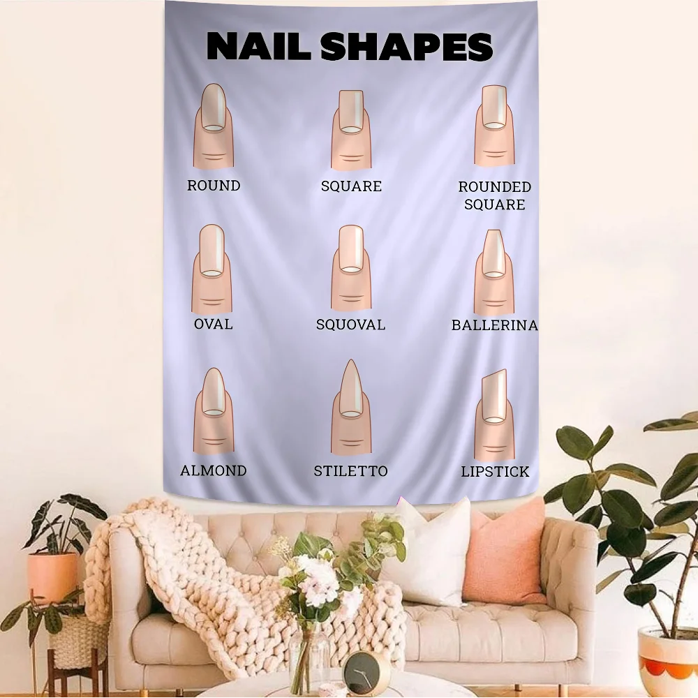 Модные формы ногтей большие настенные гобелены с принтом подвесные коврики Таро