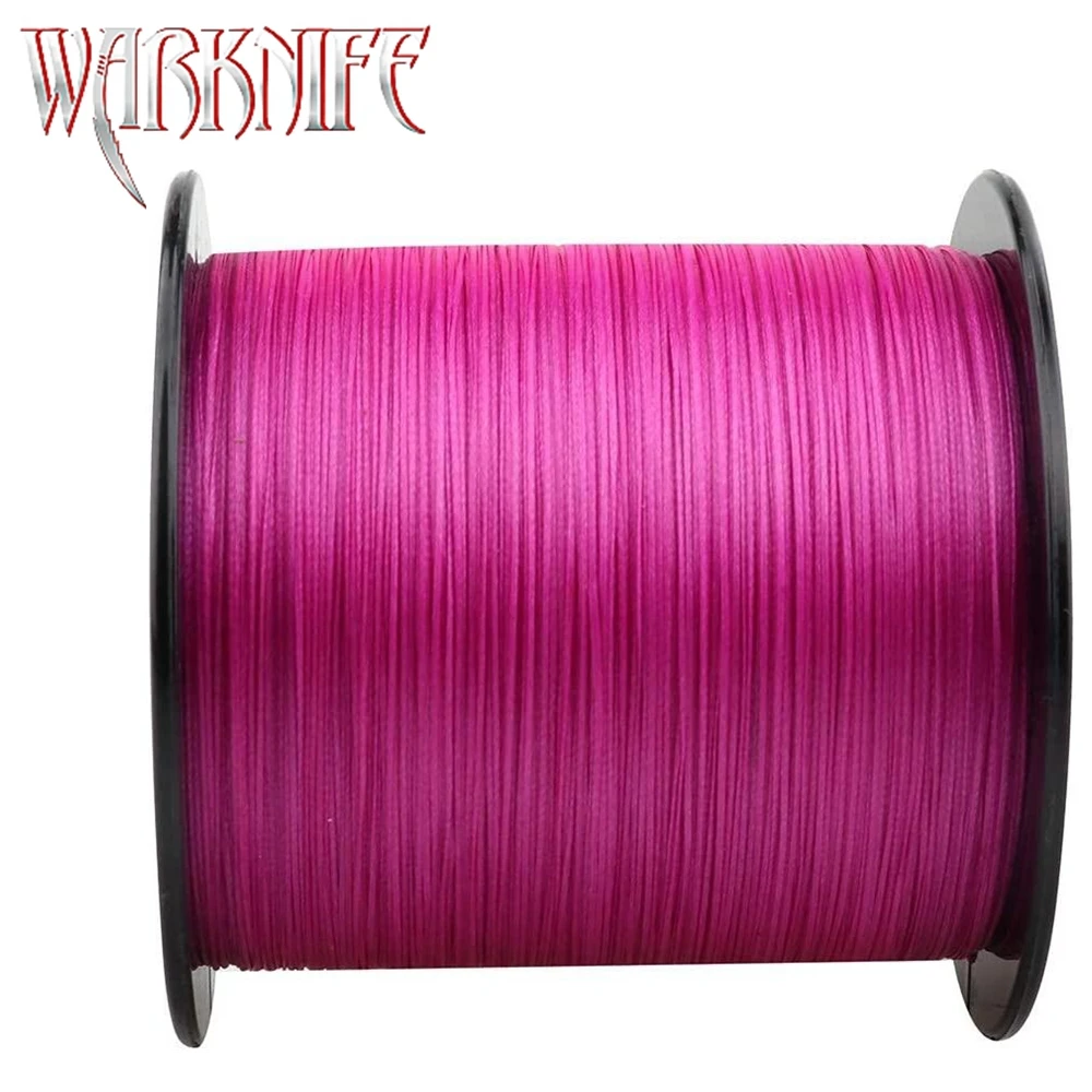 Warknife 16 Strands 100M - 2000M Hollow Core PE Extreme Braided Fishing Line 20LBs-500LBs Japan Multifilament Assist Line Pink enlarge