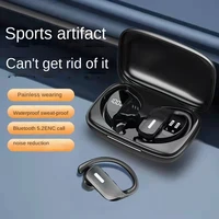 2022 popular bluetooth headset t17 digital display tws noise reduction hanging ear sports wireless bluetooth headset