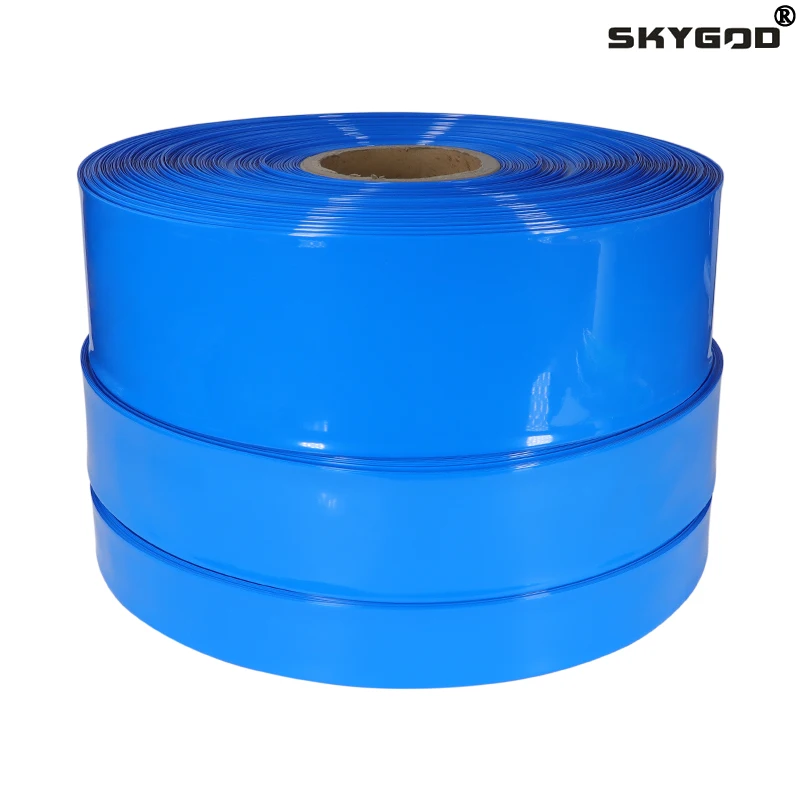 

1 ~ 10 м 18650 ПВХ термоусадочная трубка Lipo аккумуляторный чехол синий 160 ~ 500 мм кабельный рукав литиевая изолированная пленка защита