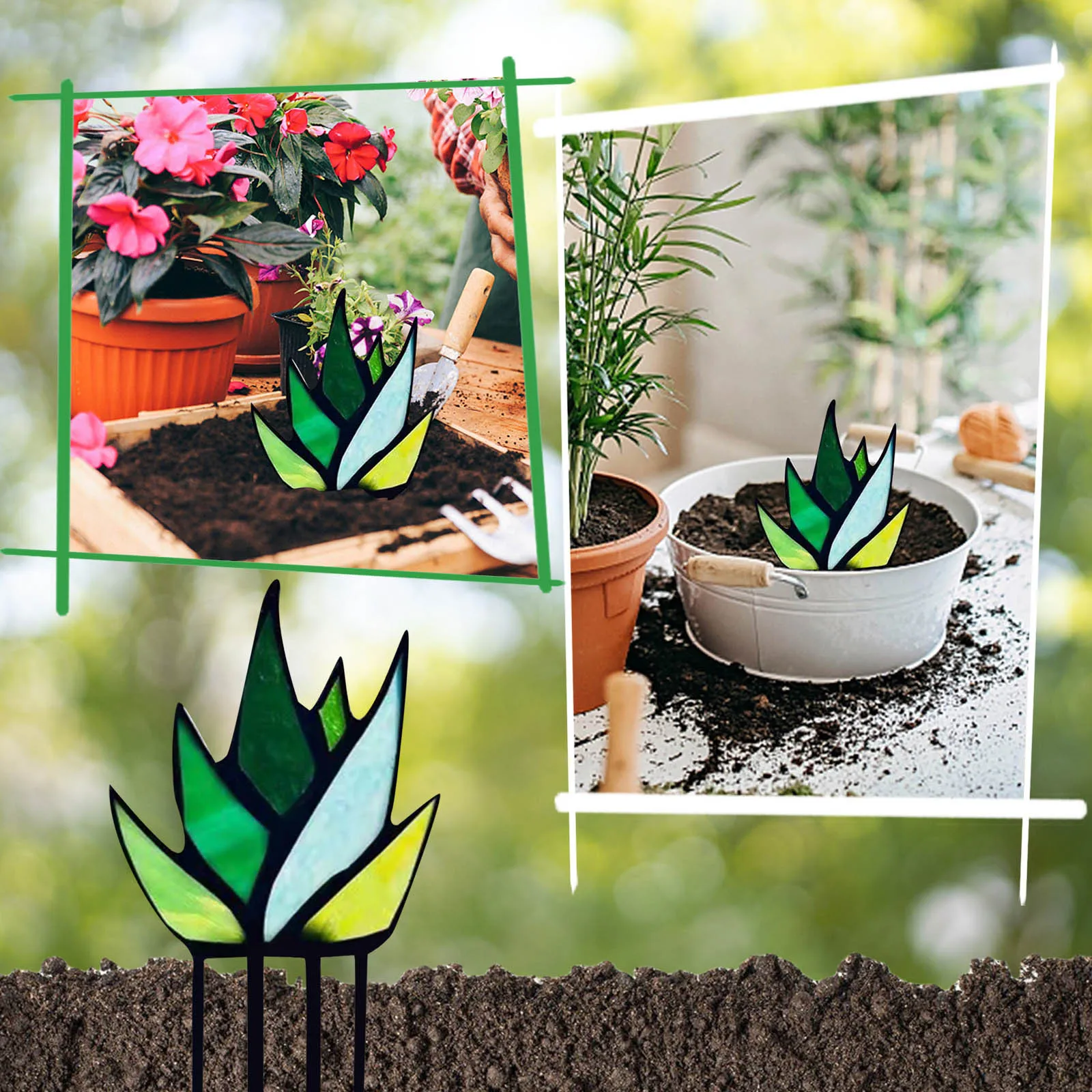 

Миниатюрные Окрашенные Акриловые искусственные растения, керамические окрашенные искусственные растения, большой орнамент, Рождественск...