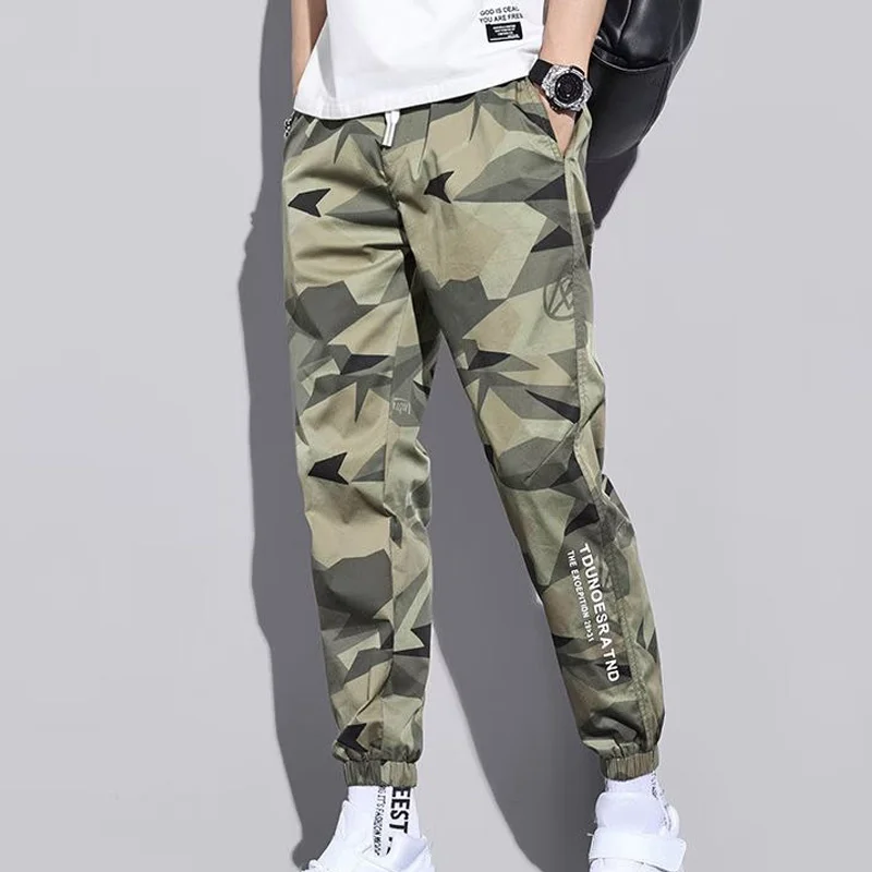 

Men's Cargo Pants Sweatpants Camouflage Elasticity Harem Pants Harajuku Style Casual Pants Ankle Length Pants Tracksuit Trousers