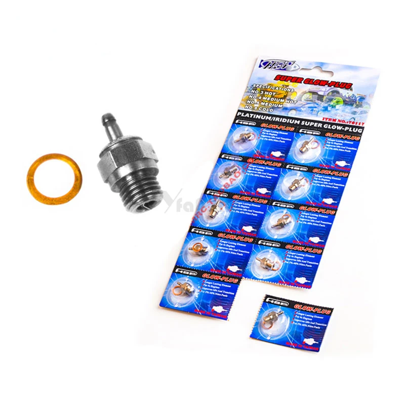 

N3 Hot Glow Plug #3 #4 N4 Spark For Vertex SH Nitro Engine Parts 1/10 1/8 RC Buggy Monster Truck Replace OS 8 HSP 70117