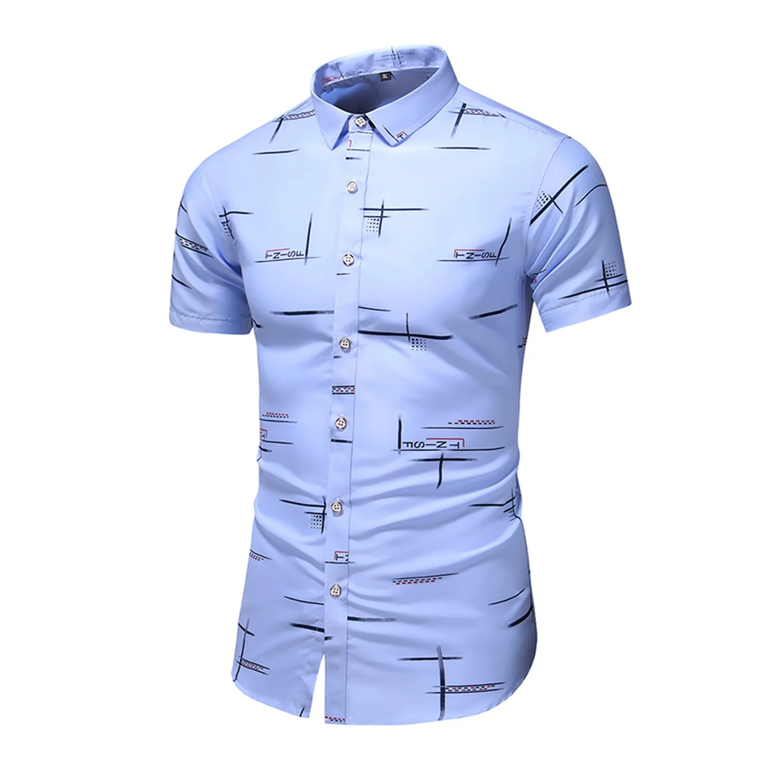 Fashion 9 Style Design Short Sleeve Casual Shirt Men's Print Beach Blouse 2021 Summer Clothing Plus Asian Size M-XXXL 4XL 5XL