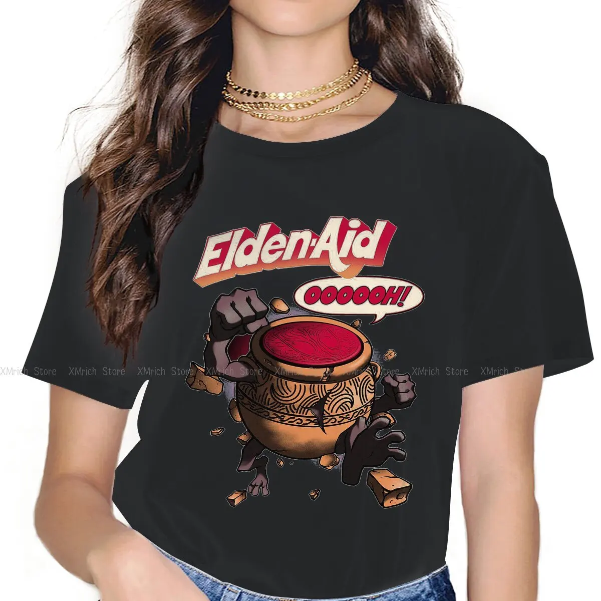 

POT BOY Kawaii Girls Women T-Shirt Elden Ring Role Playing Game 5XL Blusas Harajuku Casual Short Sleeve Vintage Oversized Tops