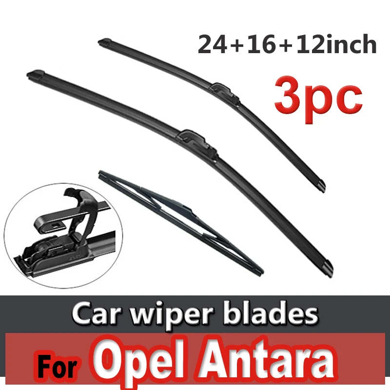 

Wiper Front & Rear Wiper Blades Set Kit For Vauxhall Opel Antara 06 - 17 Windshield Windscreen Front Window 24"16"12"