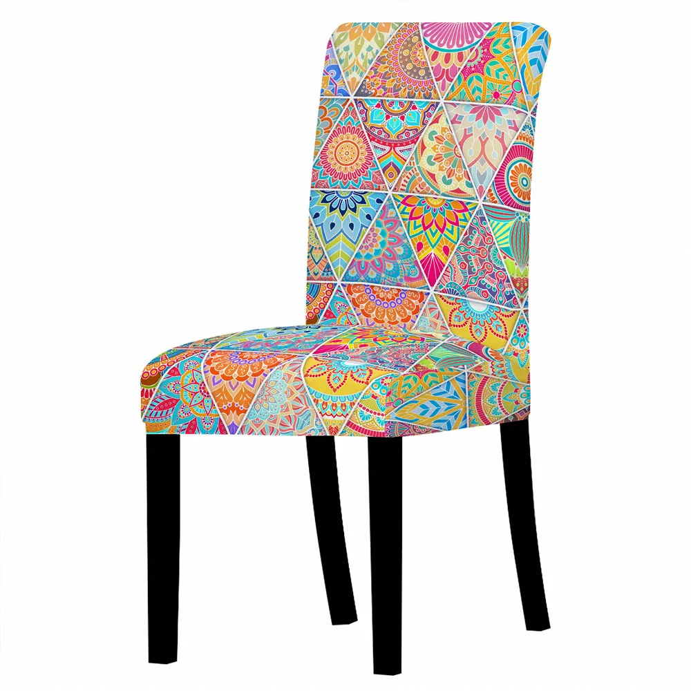 

European Boho Print Chair Cover Dustproof Anti-dirty Removable Office Chair Protector Case Chairs Living Room Bean Bag Chair