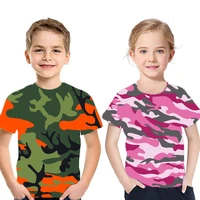 camouflage color graffiti 3d printing t shirt boys girls anime graphics kids pattern childrens baby o neck top summer clothes