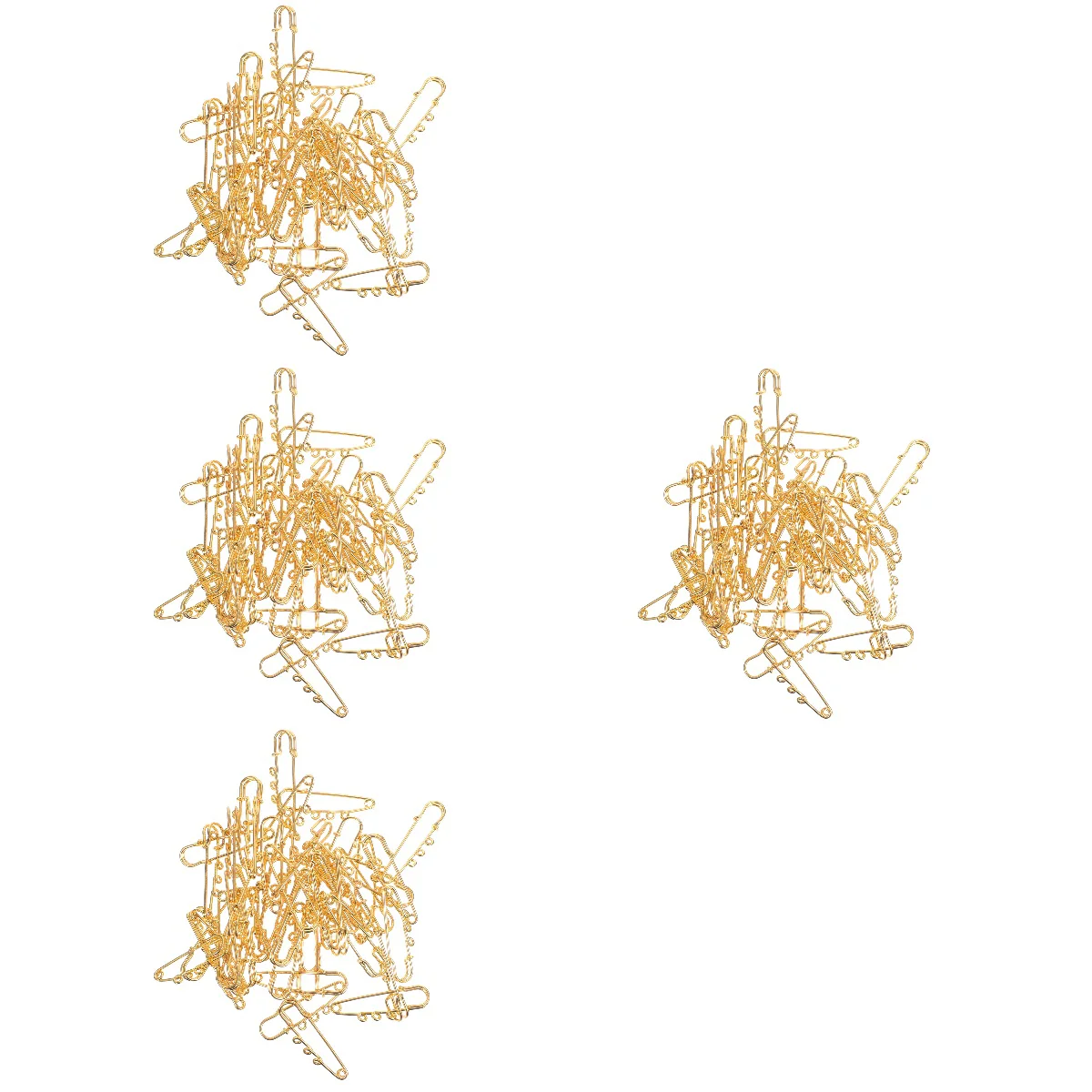 

200 pcs Brooch Findings Safety Pins with Holes Metal Pins Brooch for DIY