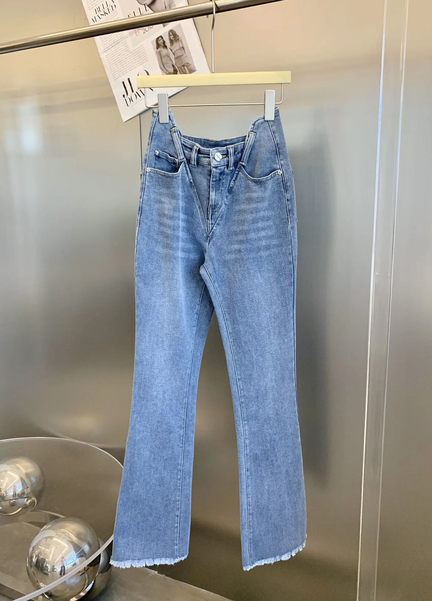 

Женские маленькие штаны и джинсы с высокой талией, весна-лето 2022