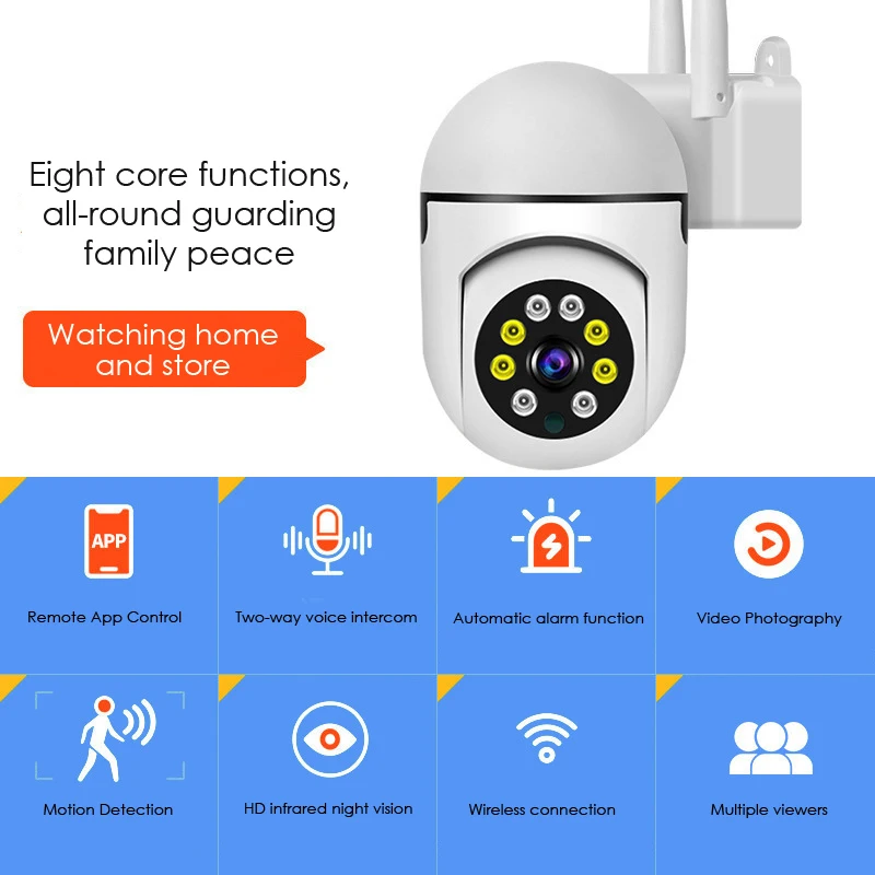

1080P smart IP Camera Home Indoor Security Baby Pet CCTV Wireless Monitor Auto Tracking Outdoor Waterproof Surveillance Camera