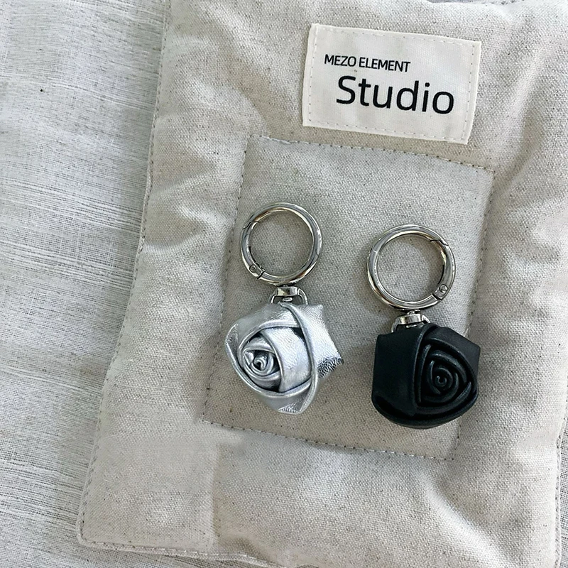 Модный брелок из искусственной кожи с цветком розы сумка подвеска милые крутые