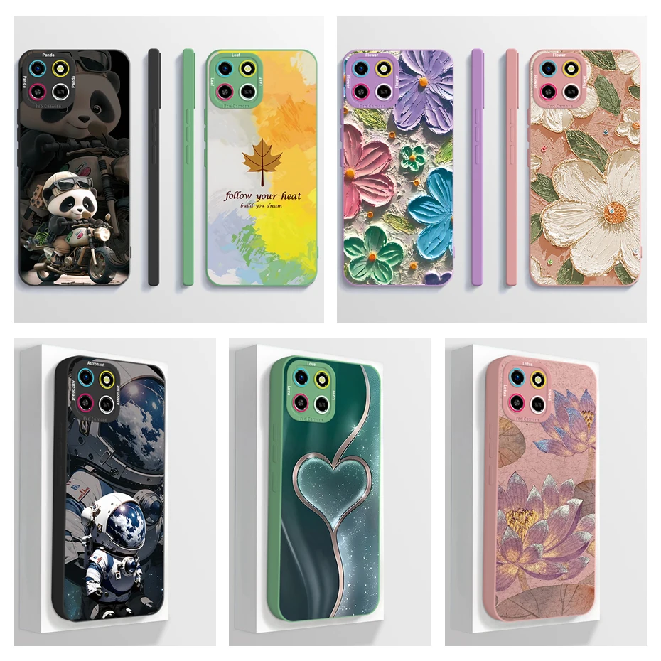 Для Infinix Smart 6 HD X6512 &quotSmart6 2022 искусственный квадратный жидкий силиконовый