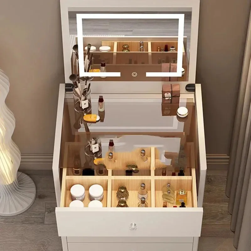 Шкаф с ящиками комод стол для девушек современный зеркальный макияжный