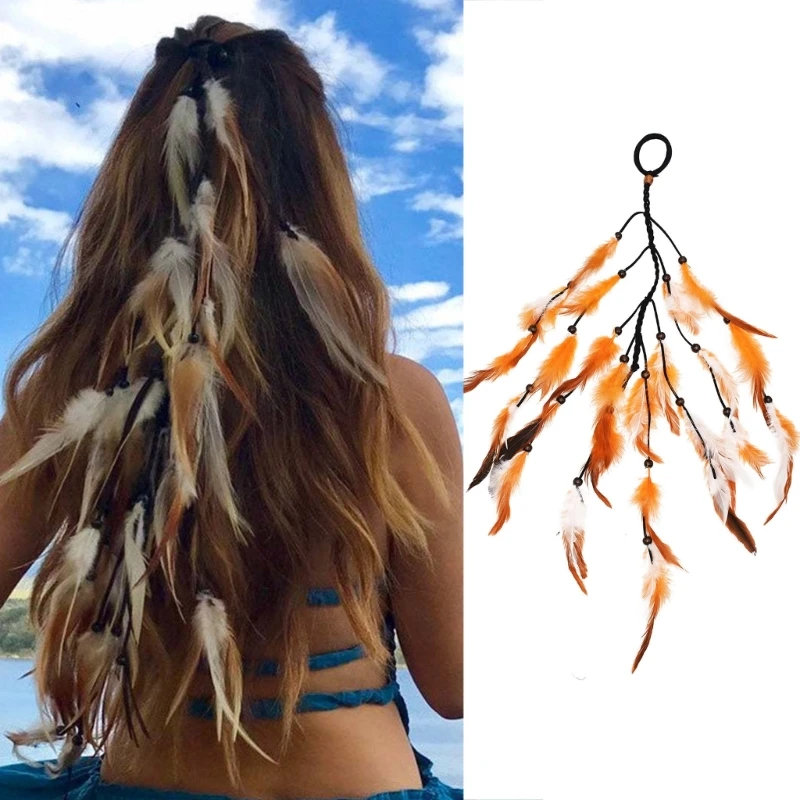 

Модные женские украшения для волос с перьями для девушек заколка в готическом стиле аксессуары для волос T8DE