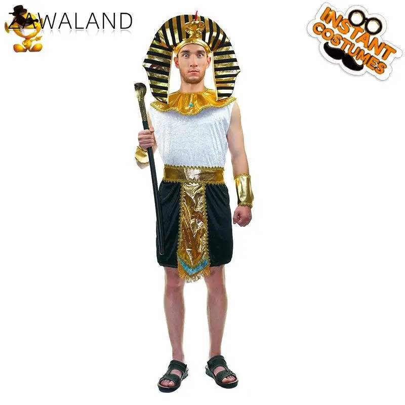 

Костюм для костюмированной вечеринки на Хэллоуин Zawaland, Костюм Фараона из Египта, костюм для мужчин, одежда для карнавала и сцены