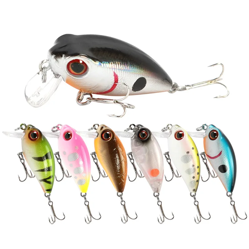 

3.8cm 3.4g Ten Colors Mini Floating Bionic Crank Little Fatty Lure Artificial Bait Hard Bait Fishing Lure Wobbler