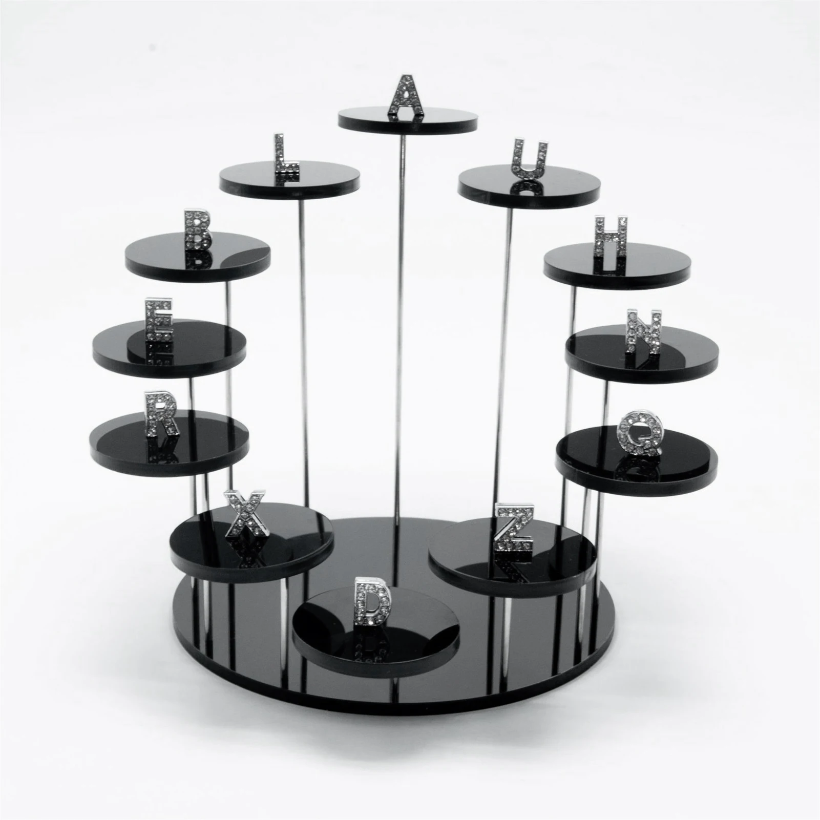 

Multi-Layer Acrylic Ring Display Stand Earring Jewelry Holder Rack Gemstone Showcase Mini Anime Action Figure Storage Shelf