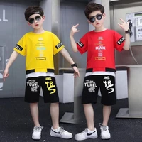 boys clothes sport suit casual boys clothing sets summer letter two pieces children clothing set kids tracksuit 6 8 10 12 years