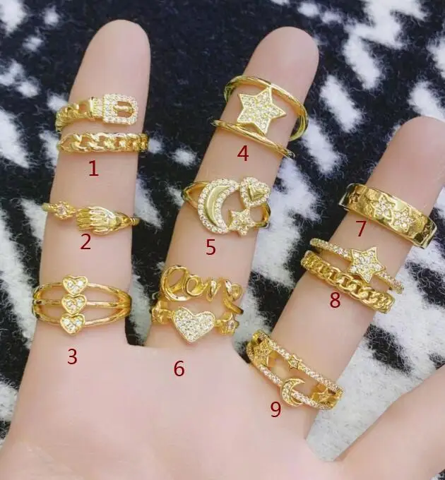 

Женское богемное Открытое кольцо с фианитом, 1 шт.