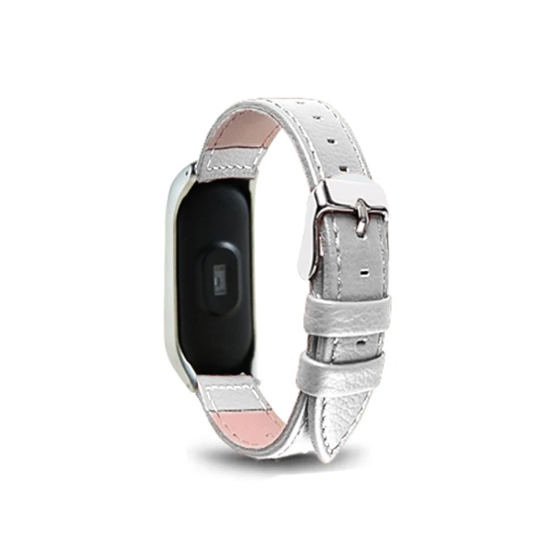 Ремешок кожаный для Xiaomi Mi Band 6 5 4 |