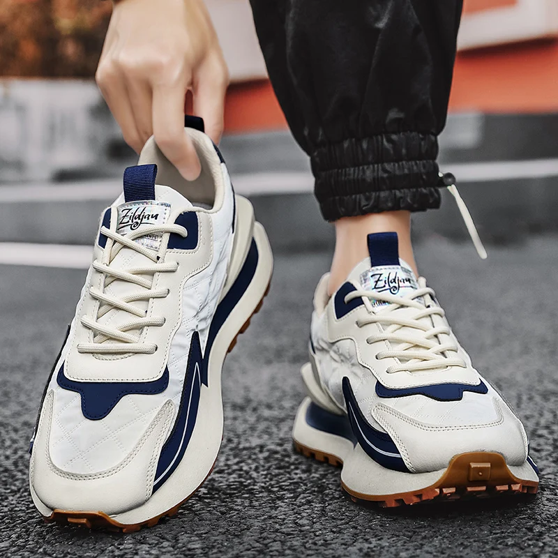 Men's Air Cross Sneaker Shoes Breathable Running Sport Shoes Wearable Rubber Outsole Trainers Outdoor Jogging Walking Footwear