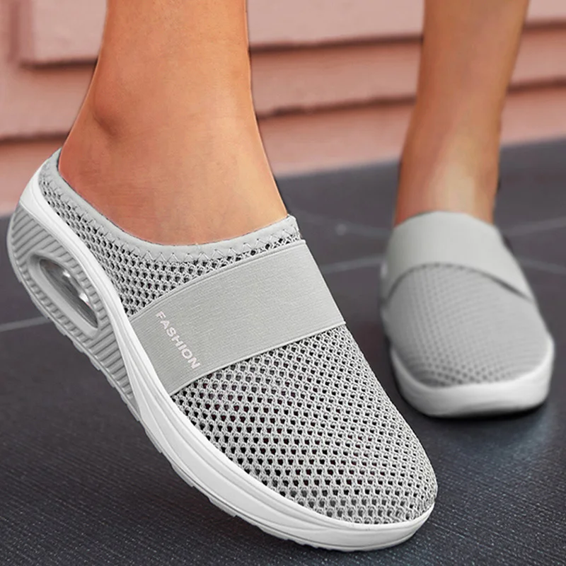 

Fashion Summer Sandals Platform Slippers Outdoor Casual Flip Flops Wedge Slippers Women Flats Mesh Shoes Female Slides