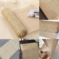 1-3.6 Meters Hollow Grid Natural Rattan Roll Weaving Indonesian Cane Webbing Material For Chair Table Cabinet Warerobe Decor